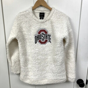 Juniors By Gen 2 Girls Long Sleeve Crew Neck Ohio State White Sweater Size Small